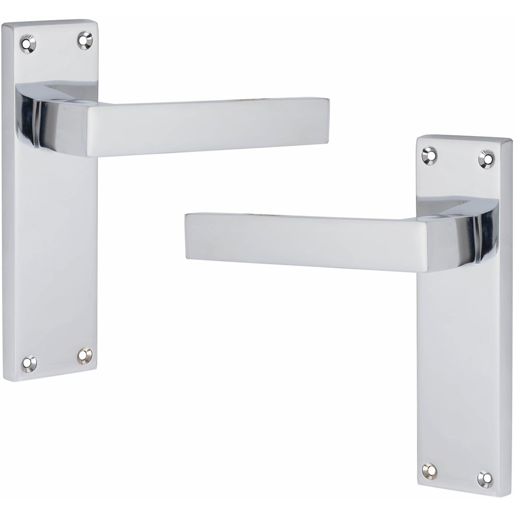 Golden Grace Silver Victorian Straight Delta Latch Door Handle 4 Pack 150 x 40mm Image 3