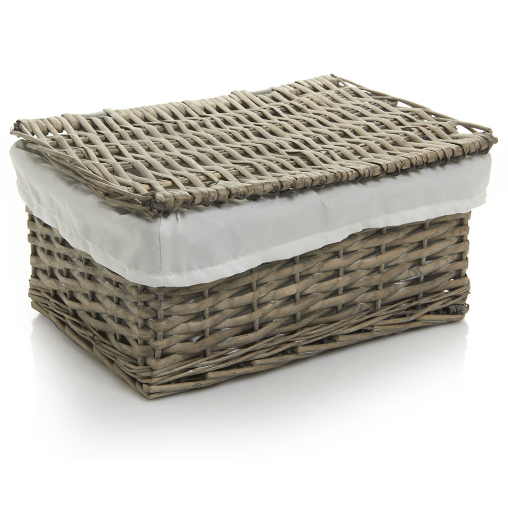 Wilko Willow Storage Hamper Grey Wilko