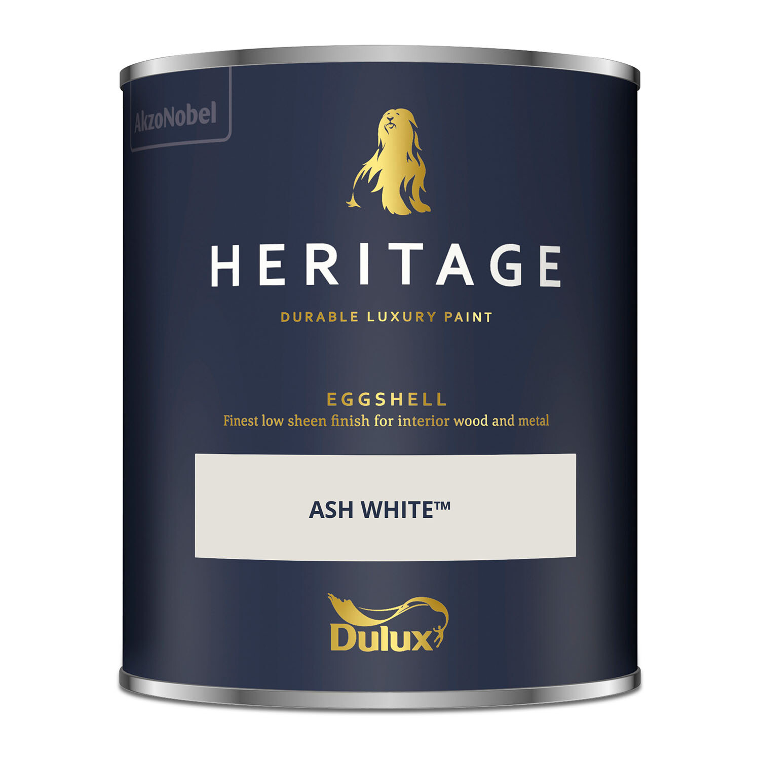 Dulux Heritage Wood and Metal Ash White Eggshell Paint 750ml Image 2