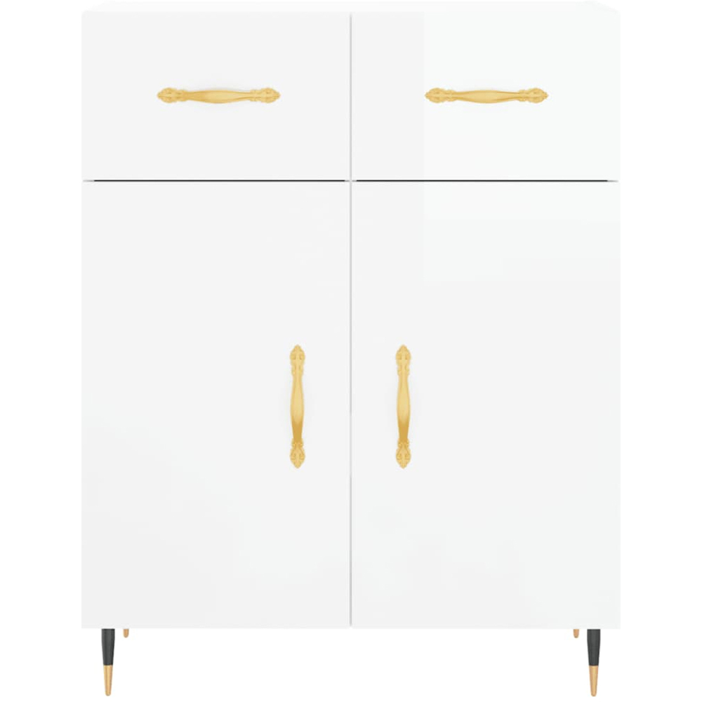 vidaXL 2 Door 2 Drawer White Sideboard Image 6