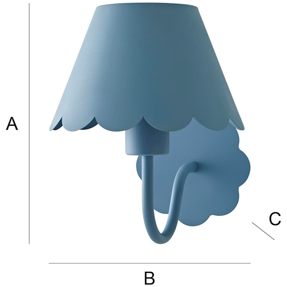 ValueLights Hallie Blue Scallop Rechargeable Wall Light 2 Pack Image 8