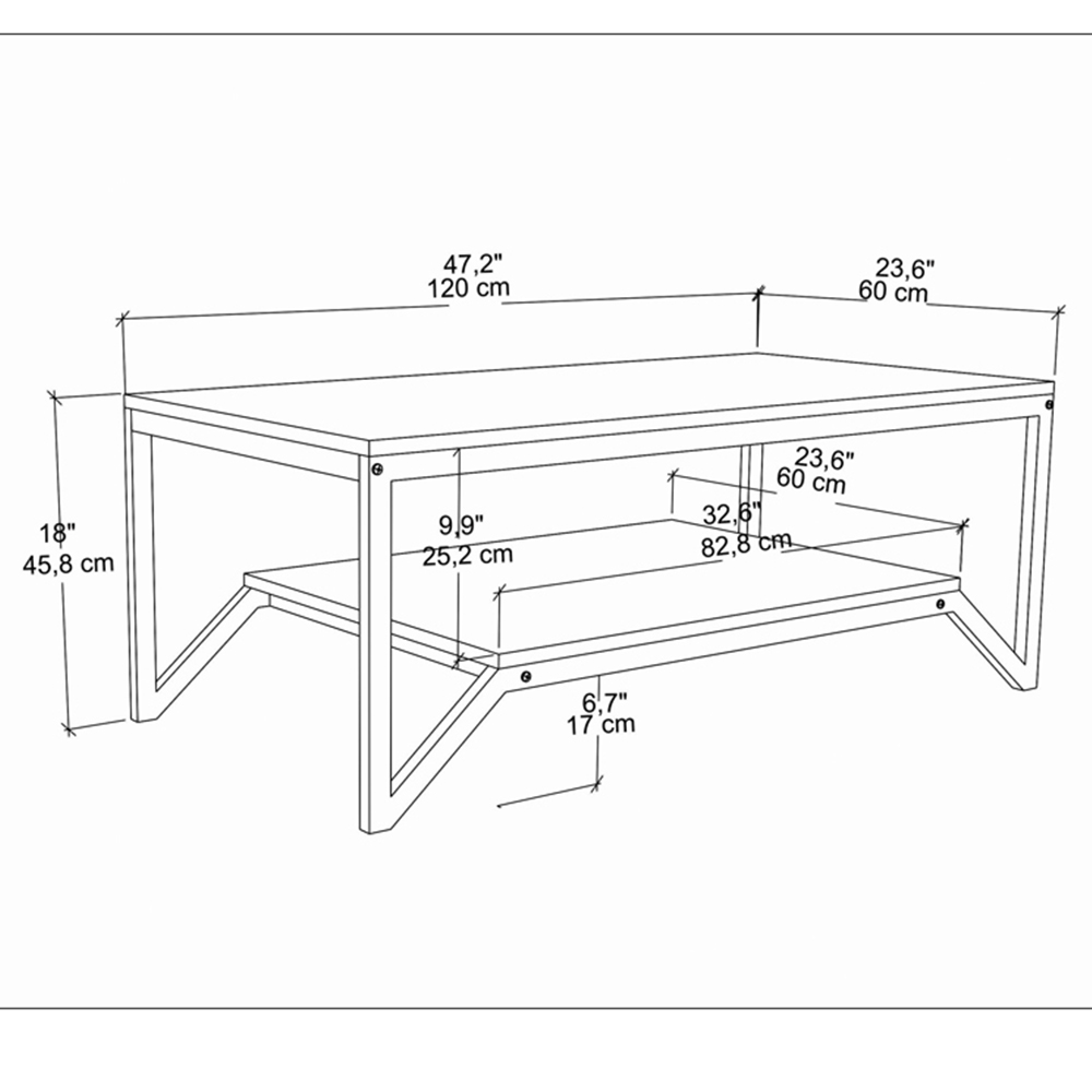 Decorotika Flora Single Shelf White Marble and Gold Modern Coffee Table Image 6