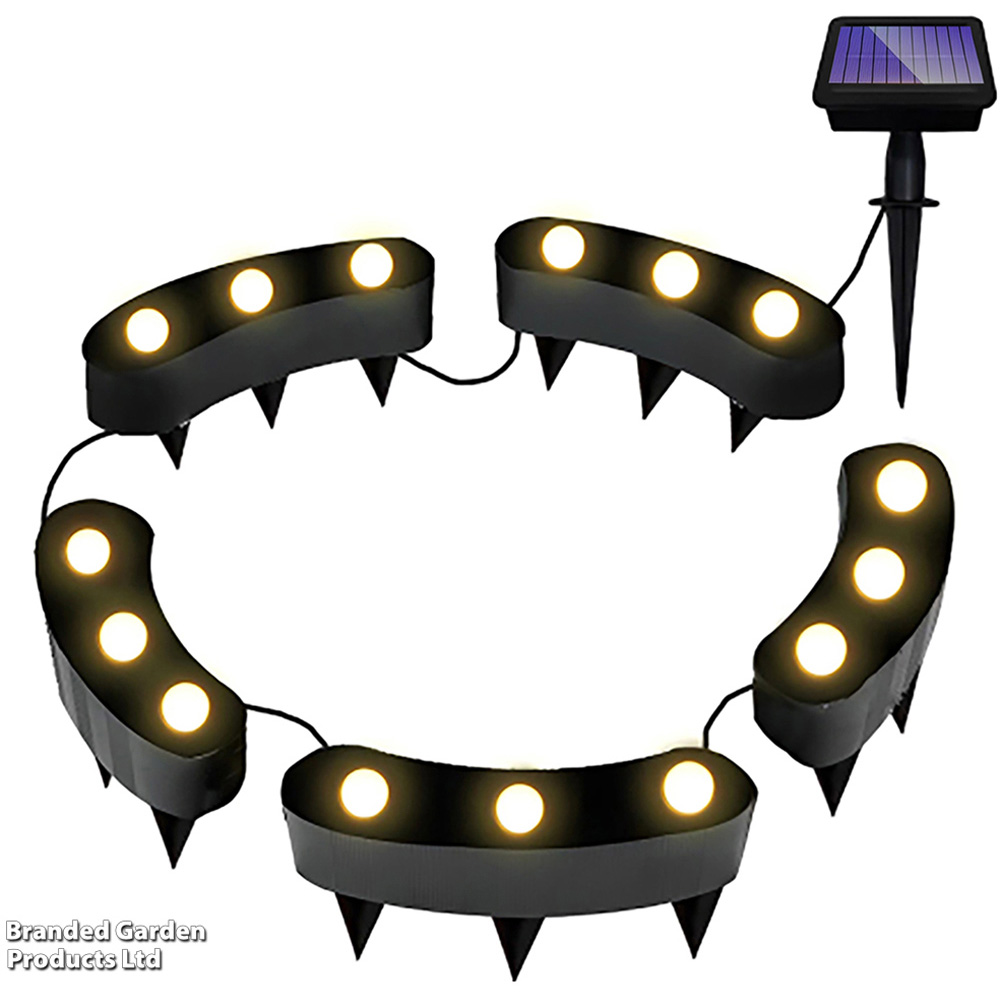 Thompson and Morgan 15 Warm White LED Decorative Solar Stake Light 5 Pack Image 3