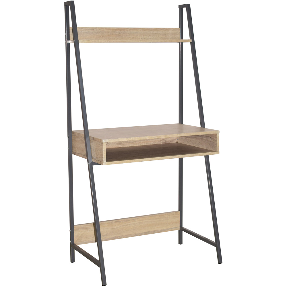 Luxe Study Loft 2 Shelf Home Office Ladder Desk Bookshelf Image 2