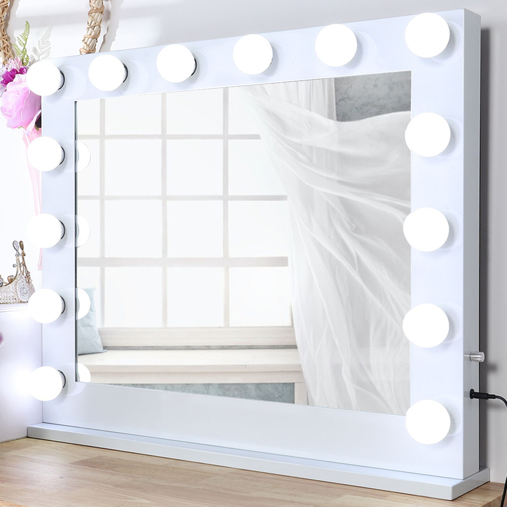 Living and Home LED Lighted White Makeup Vanity Mirror Image 6