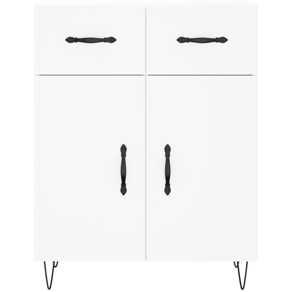 vidaXL 2 Door 2 Drawer 3 Shelf White Highboard Image 8