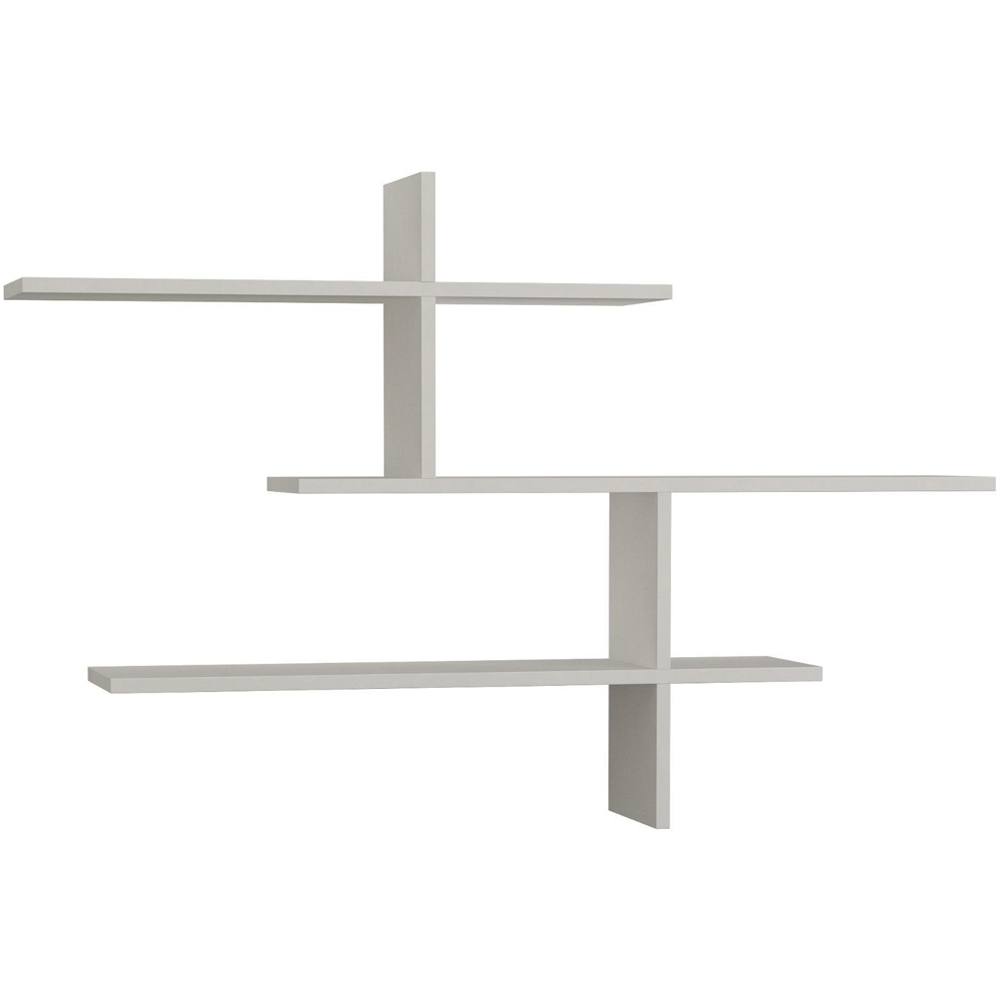 Decortie Leo White Modern Floating Shelf Image 2