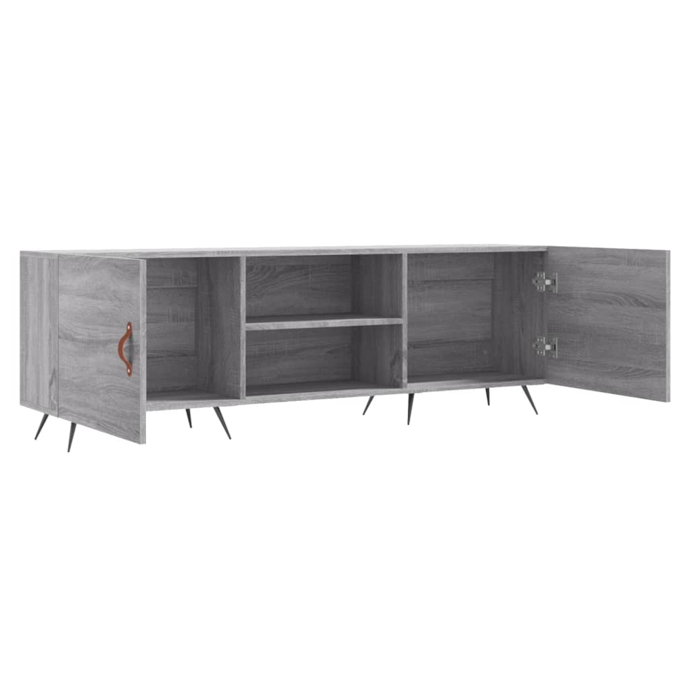 vidaXL 2 Door 2 Shelf Grey Sonoma TV Cabinet Image 6