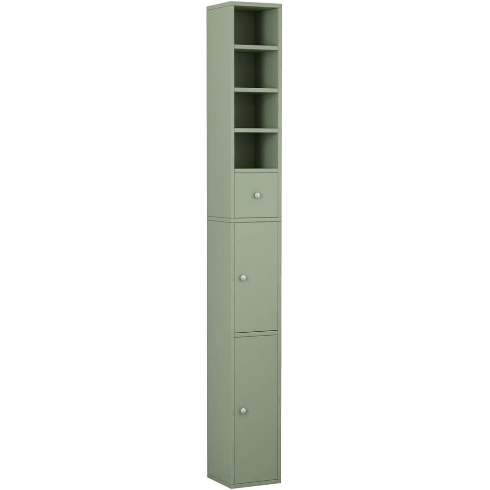 Mayfair Tall Bathroom Storage Cabinet Sage Image 1