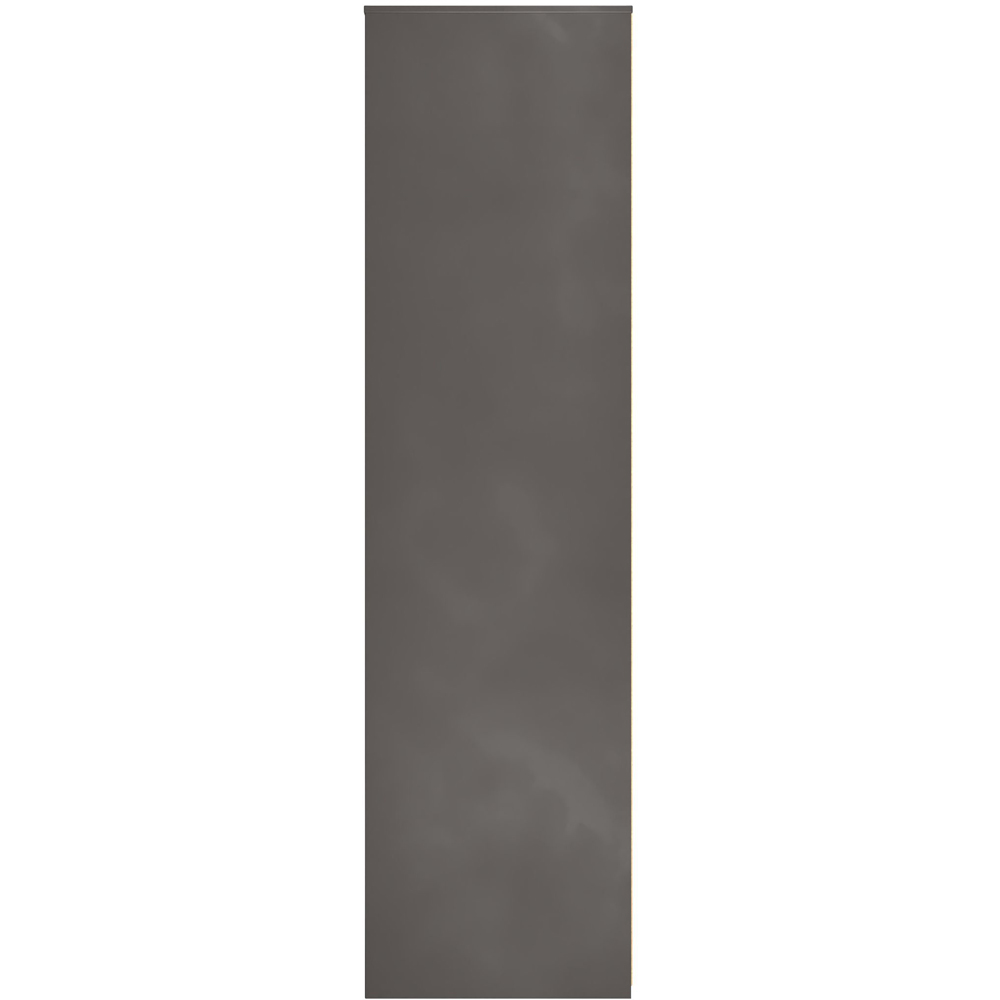 Crowndale Hong Kong 5 Shelf Slatt Effect and Graphite Tall Open Wardrobe Ready Assembled Image 3