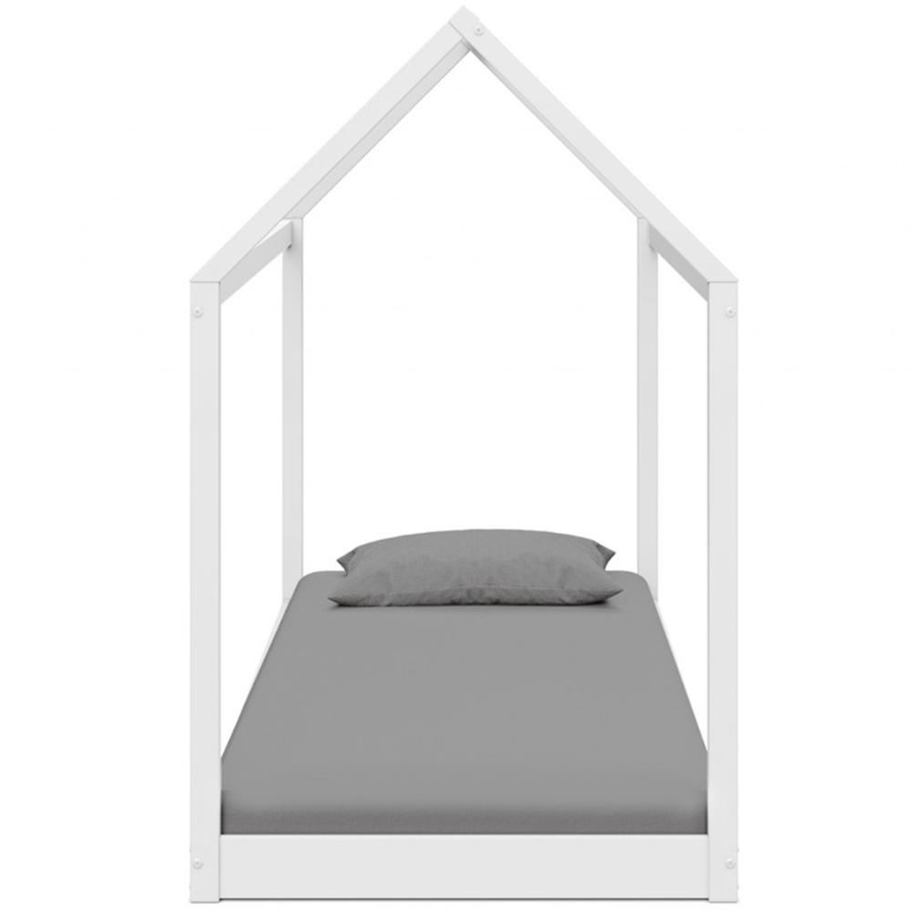Home Detail Taylor White Wooden Kids House Bed Image 4