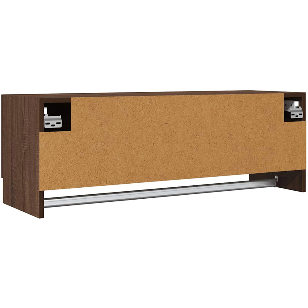 vidaXL Single Flap Door Brown Oak Wardrobe with Hanger Bar Image 7