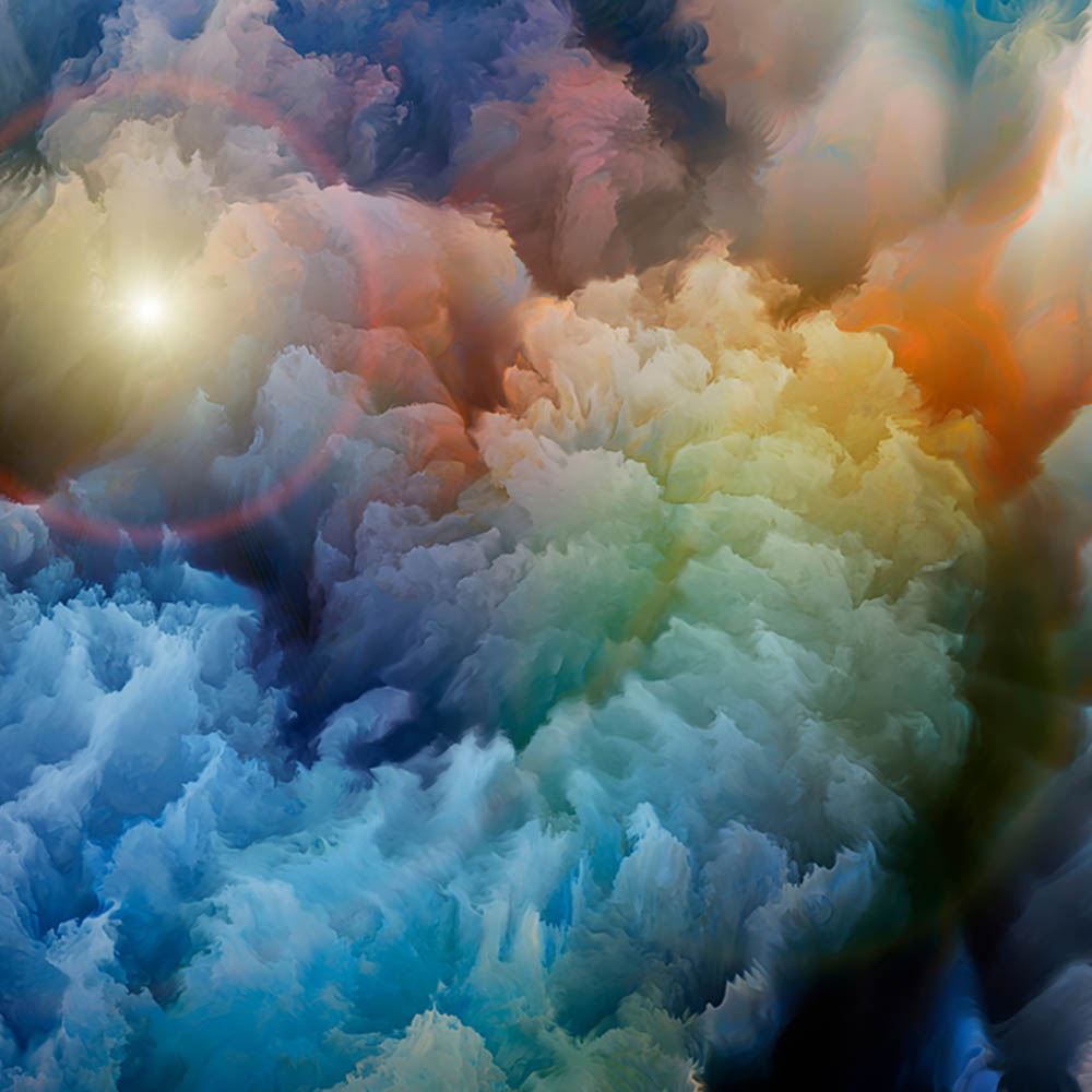 Origin Murals Moody Clouds Multicolour Wall Mural Image 2