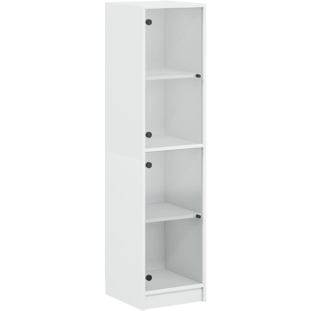 vidaXL 2 Glass Door White Highboard Image 2