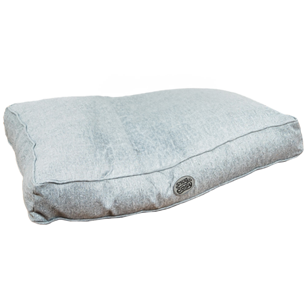Snug & Cosy Tweedy Medium Grey Pet Lounger Bed Image 1