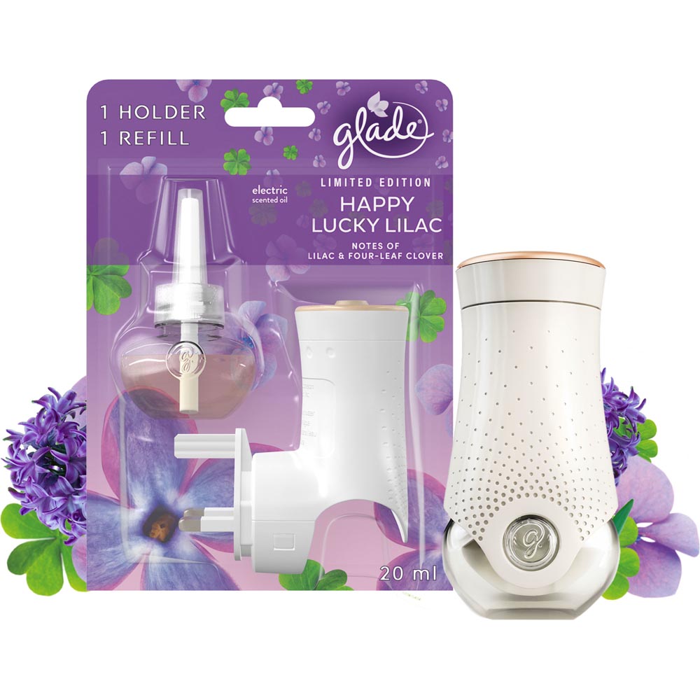 Glade Happy Lucky Lilac Scented Oil With Electric Holder Air Freshener Unit Ml Wilko