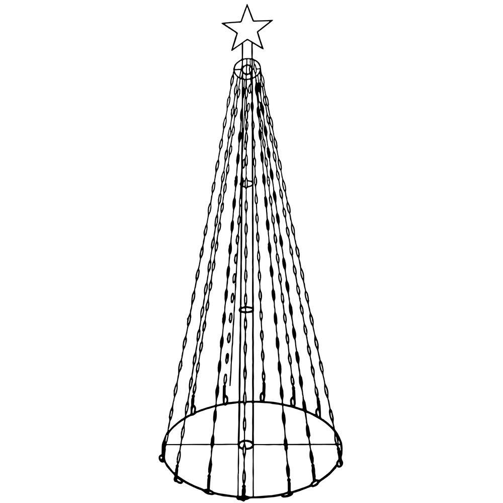 Groundlevel LED Metal Outdoor Christmas Tree 8ft Image 1