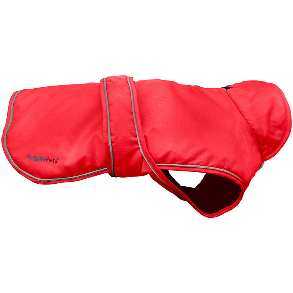 HugglePets Medium Arctic Armour Waterproof Thermal Red Dog Coat Image 2