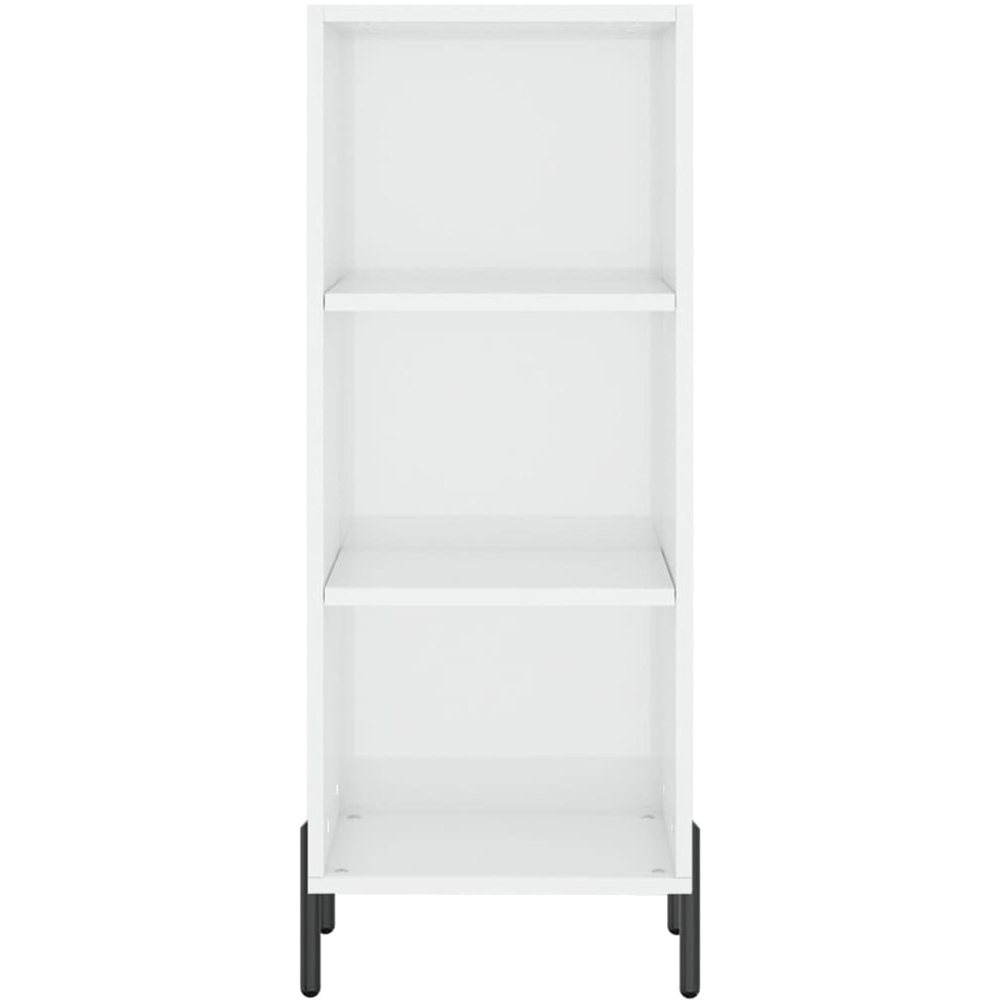vidaXL 3 Shelf High Gloss White Sideboard Image 4