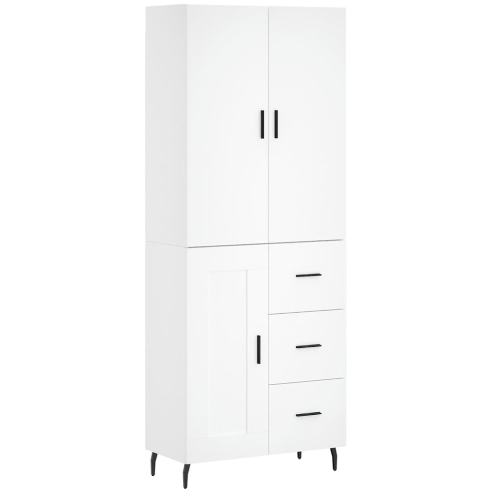 vidaXL 3 Door 3 Drawer White Highboard Image 2