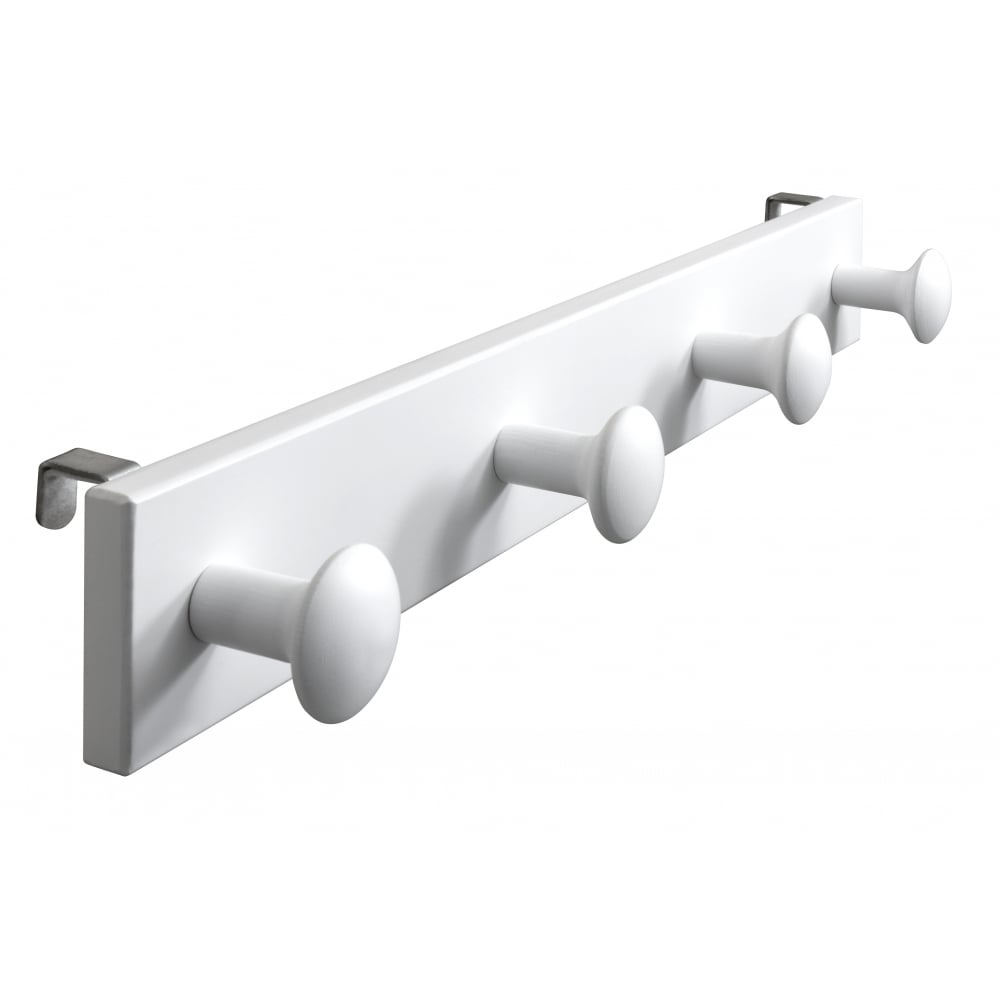 Noa and Nani White Coat Hook Peg Rail for Bunk and Cabin Bed Image 1