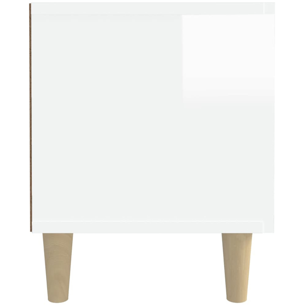 vidaXL 4 Door 2 Shelf High Gloss White TV Cabinet Image 8
