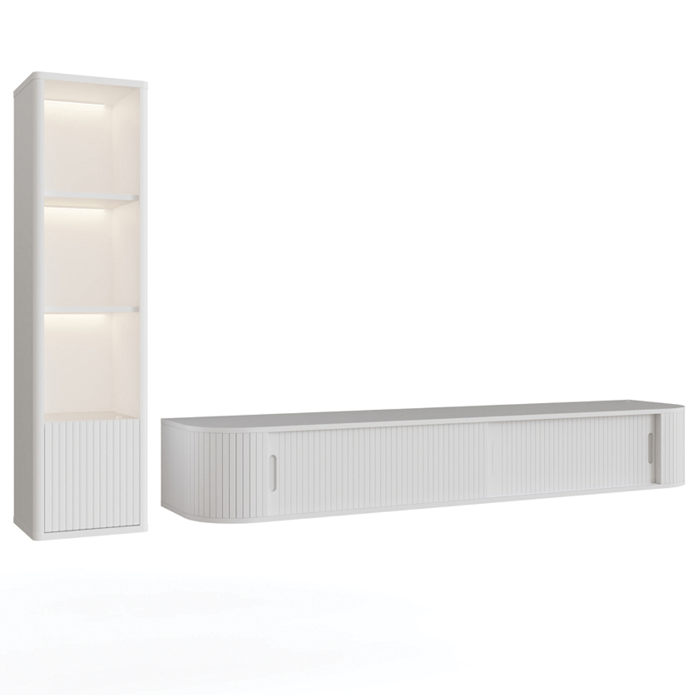 GFW Mateo White 2 Piece Living Room Furniture Set Image 3