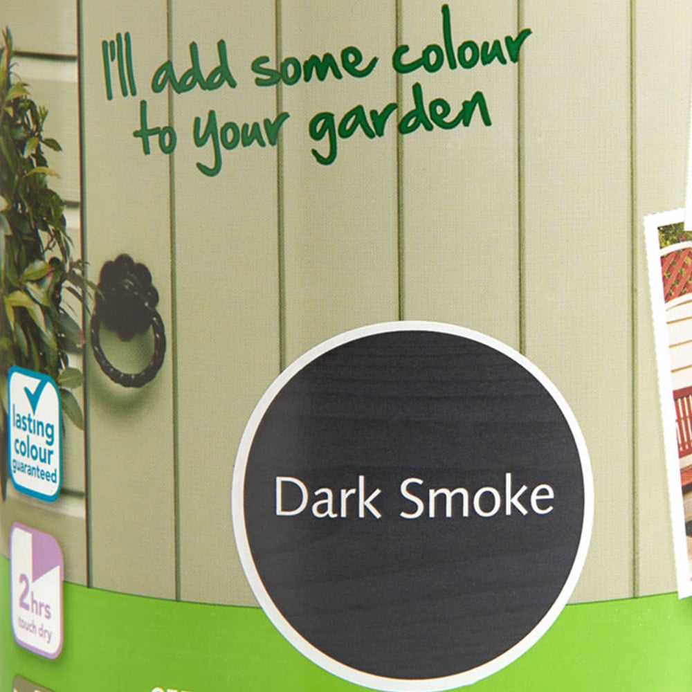 Wilko Garden Colour Dark Smoke Wood Paint 1L Image 3