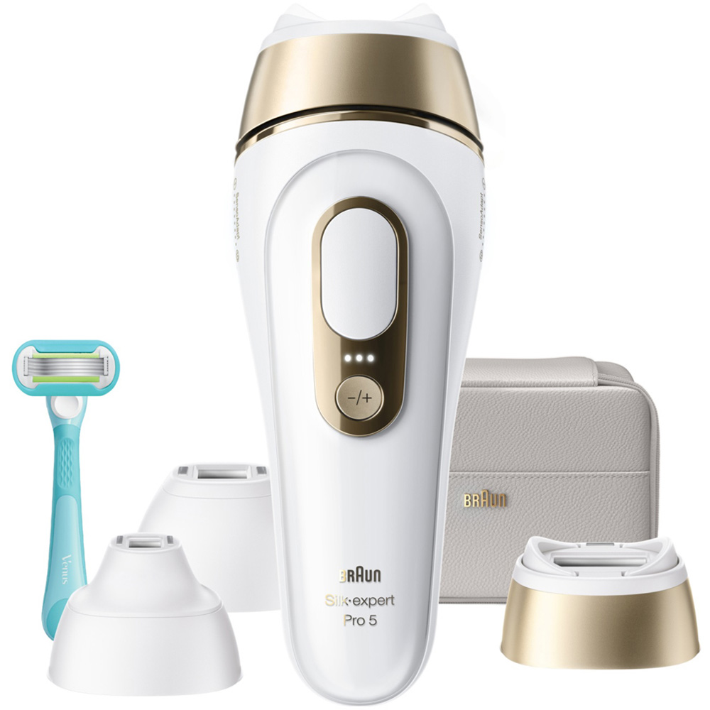 Braun Silk·expert Pro 5 Laser IPL Hair Removal Device with 3 Attachment Heads and Pouch Image 2