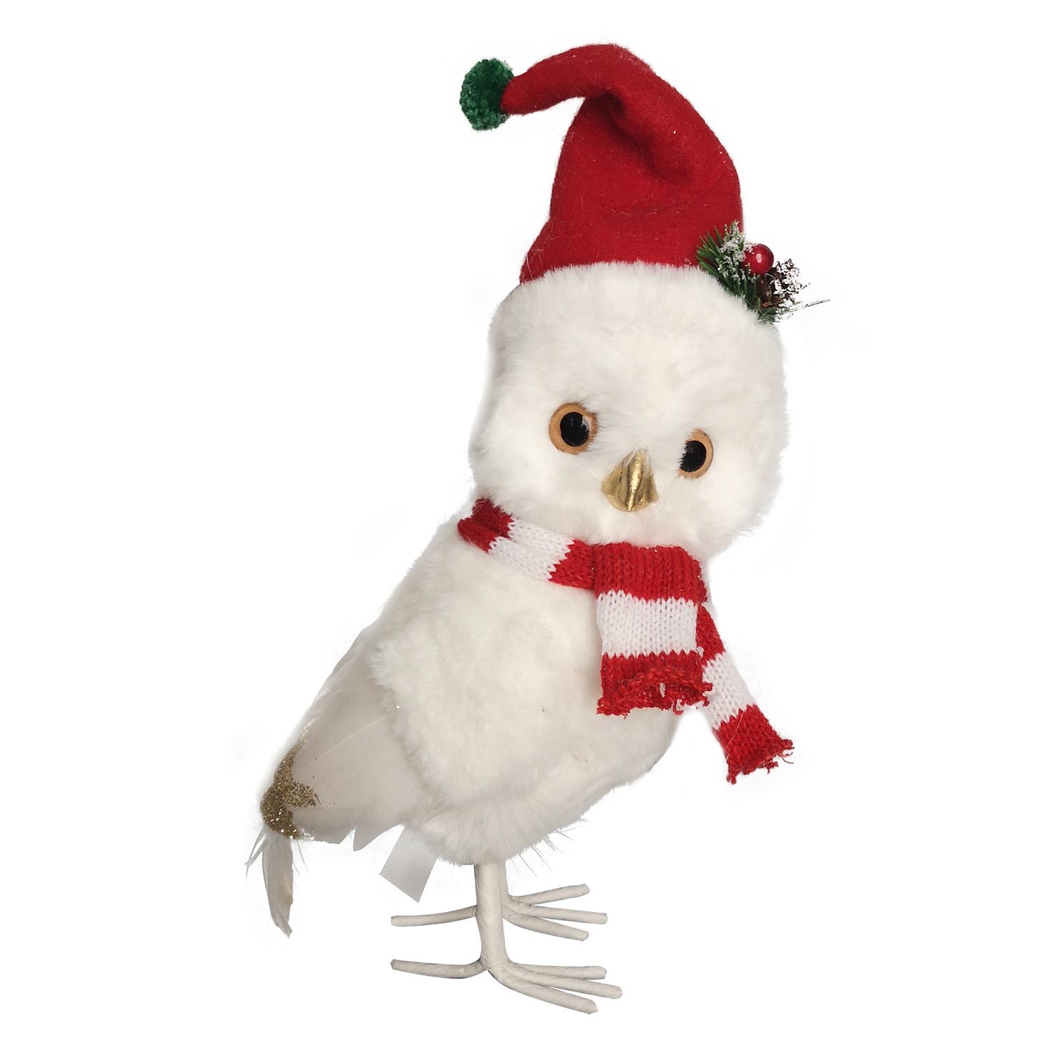 Owl with Red and White Scarf Image