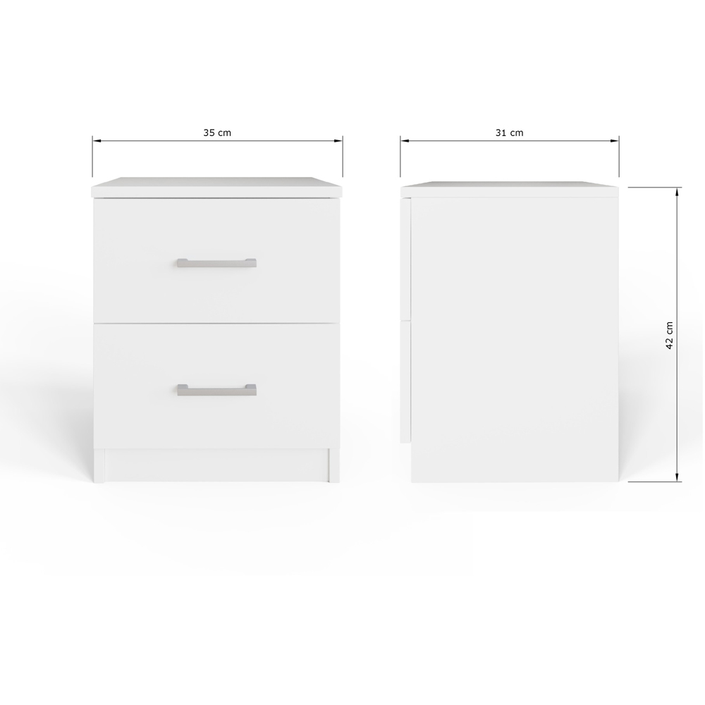 GFW Bailey White 4 Piece Bedroom Furniture Set Image 7