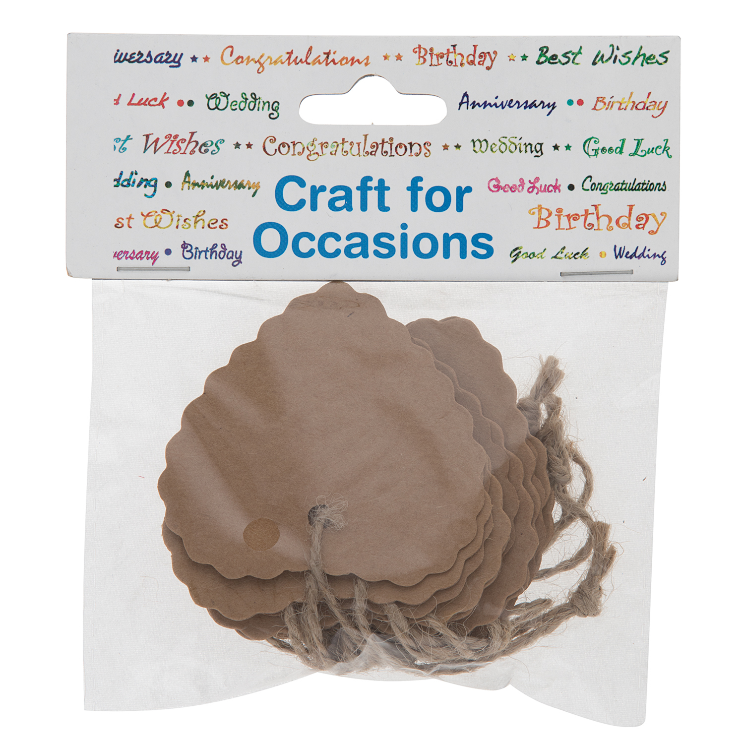 Craft For Occasions Scalloped Tags - 6cm Image