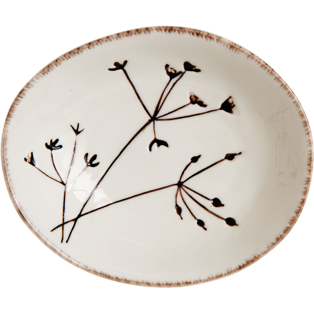 Wilko Small Ceramic Embossed Trinket Dish Image 1
