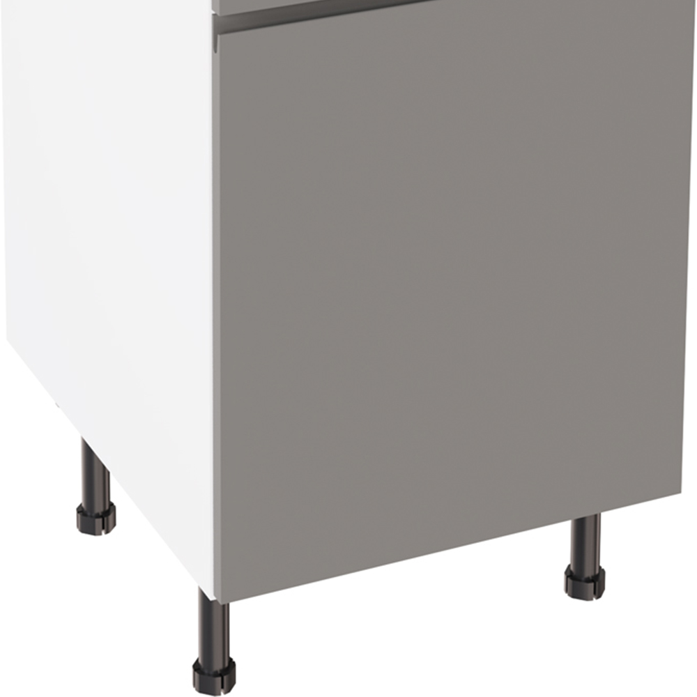 Kitchen Kit J-Pull Gloss Dust Grey Drawerline Base Cabinet 500mm Image 3