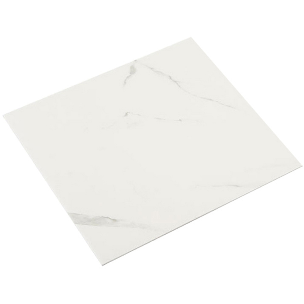 Living and Home Marble Patterned White PVC Self Adhesive Wall Sticker 10 Pack Image 3