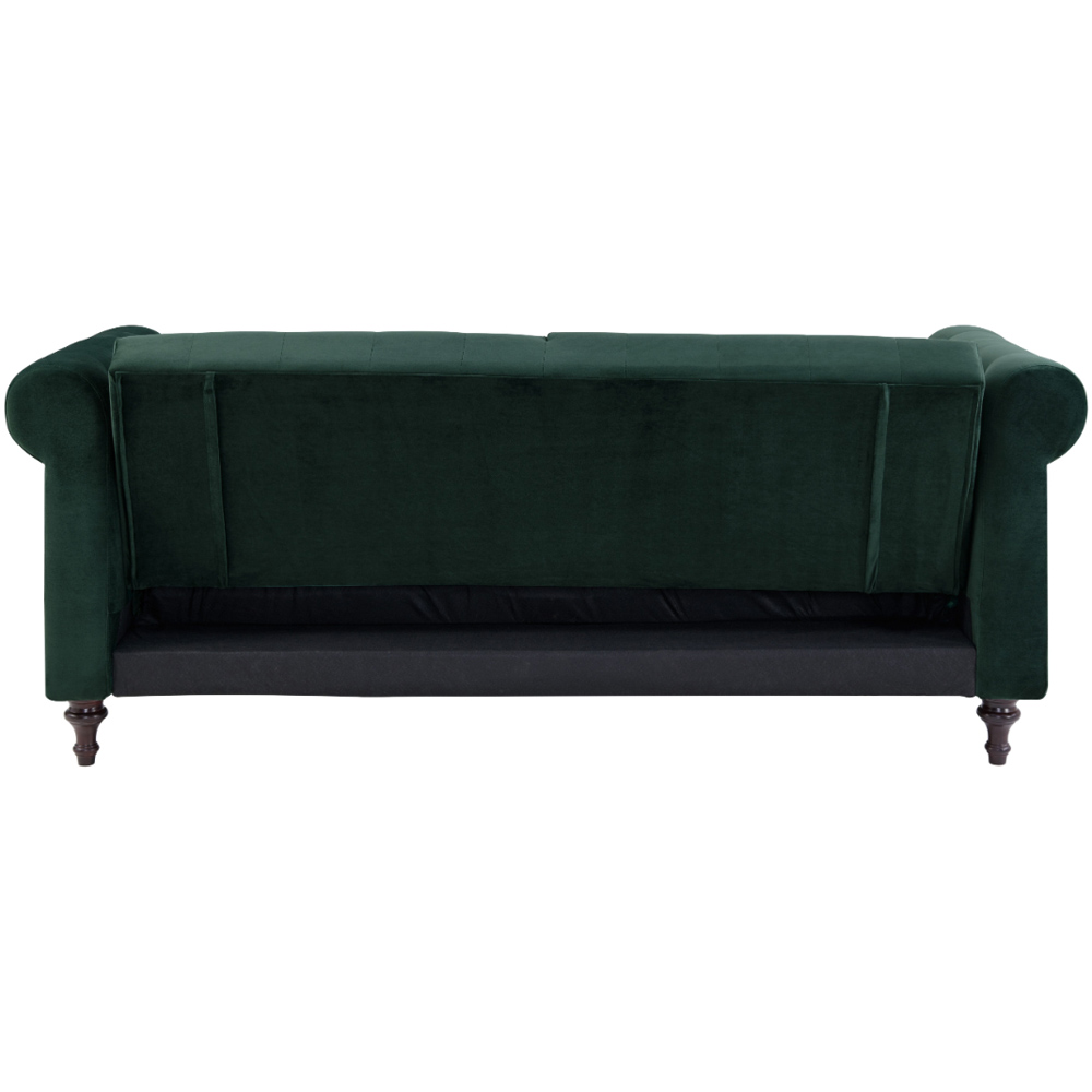 Home Detail Calgary 2 Seater Dark Green Velvet Sofa Bed Image 3
