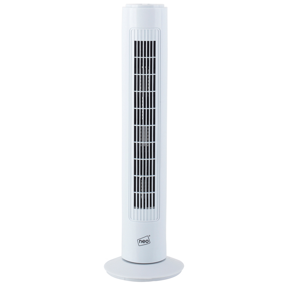 Neo White Free Standing Tower Fan 29 inch Image 1