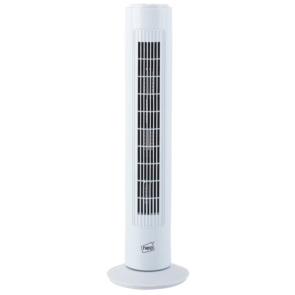 Neo White Free Standing Tower Fan 29 inch Image 1