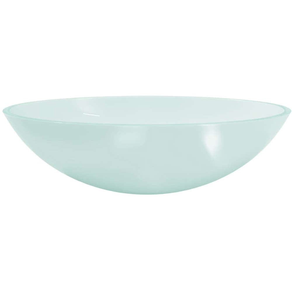 vidaXL Frosted Glass Wash Basin 140 x 500 x 370mm Image 2