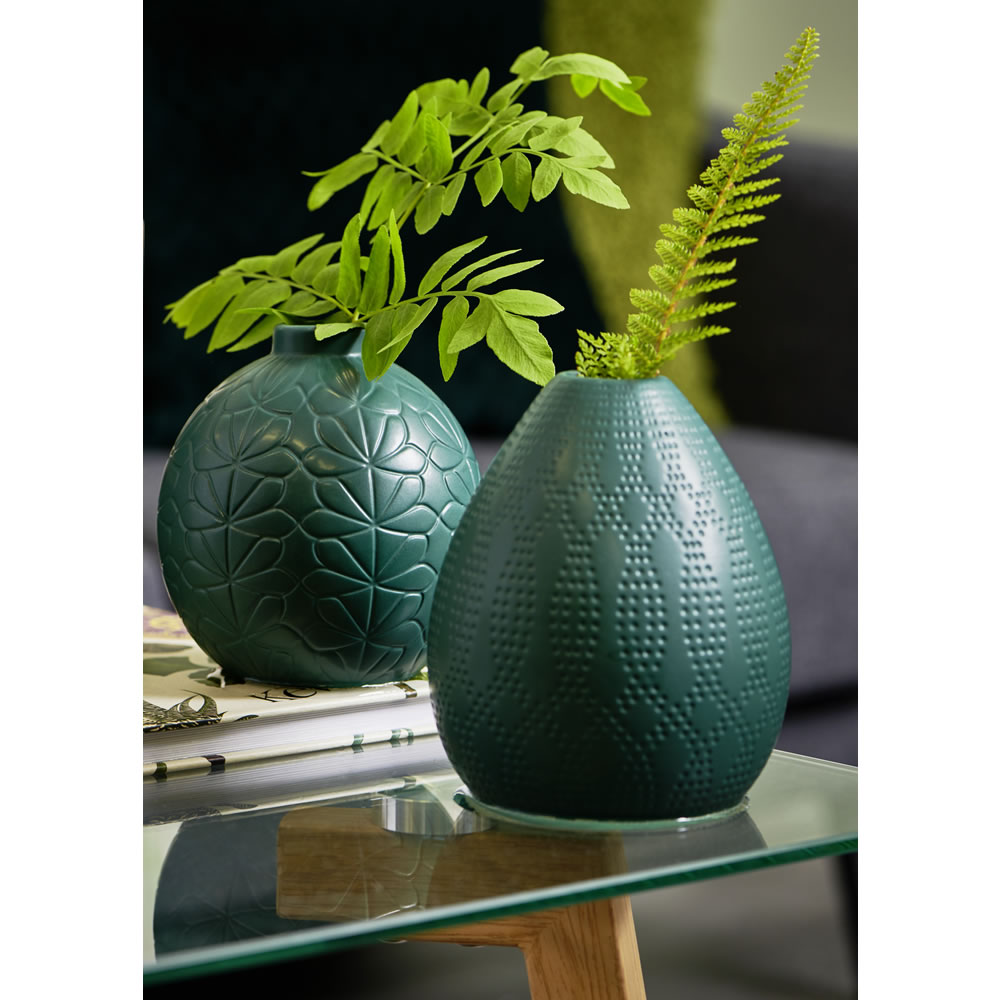 Wilko Debossed Vase 2 pack Wilko