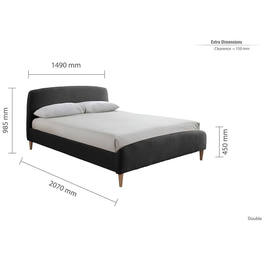 Otley Double Black Bed Image 9