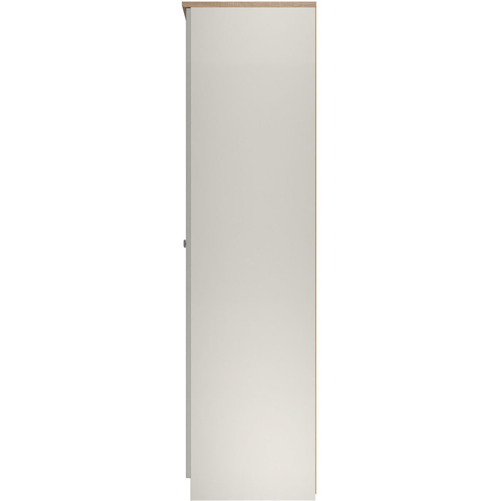 Crowndale Sussex 6 Door 2 Drawer Grey Ash and Bardolino Oak Tall Mirror Wardrobe Ready Assembled Image 7