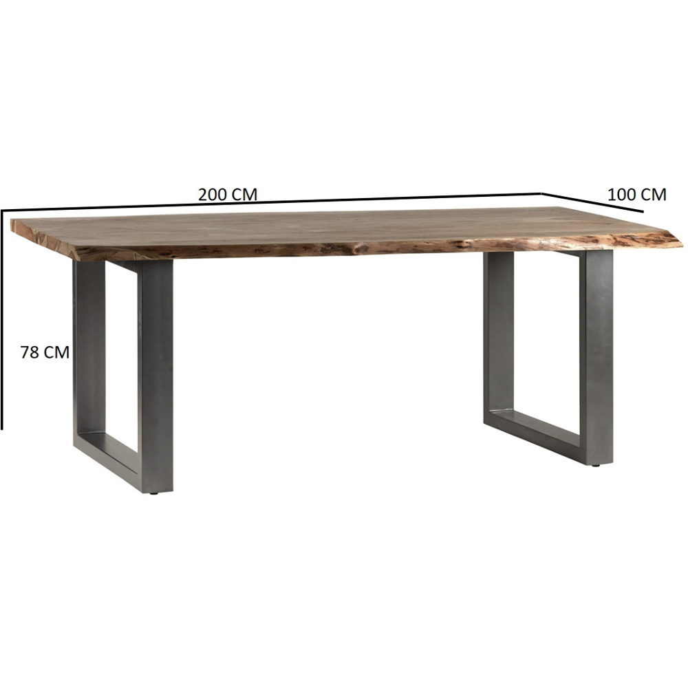 Brooklyn Barima 6 Seater Wooden Dining Table Image 7