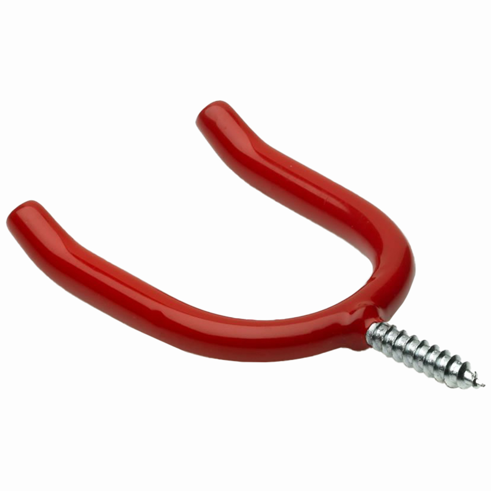 Wilko Red Plastic Coated Tool Storage Hook 4 Pack Image