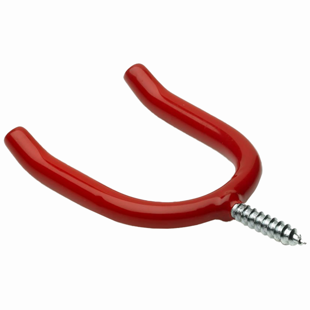 Wilko Red Plastic Coated Tool Storage Hook 4 Pack Wilko