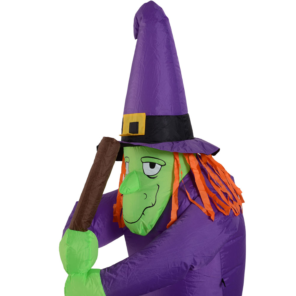 HOMCOM Halloween Inflatable Witches with Cauldron 6ft Image 4