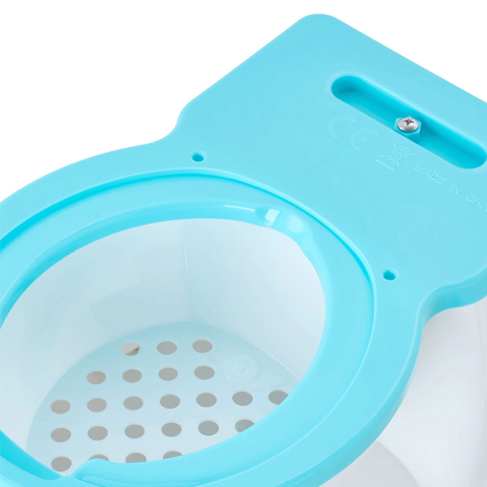 H&O Direct Blue Realistic Baby Potty Training Toilet with Flushing Sound Image 4