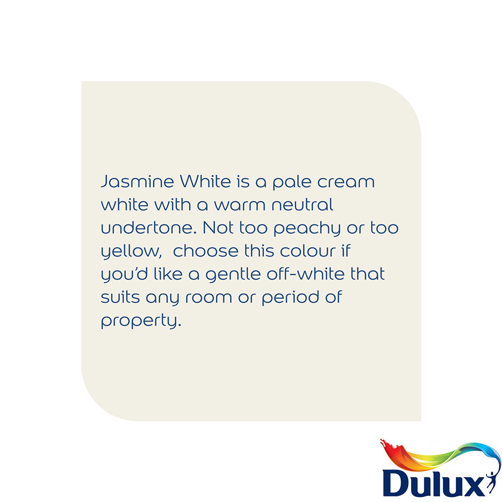 Dulux Walls & Ceilings Jasmine White Silk Emulsion Paint 2.5L Image 6