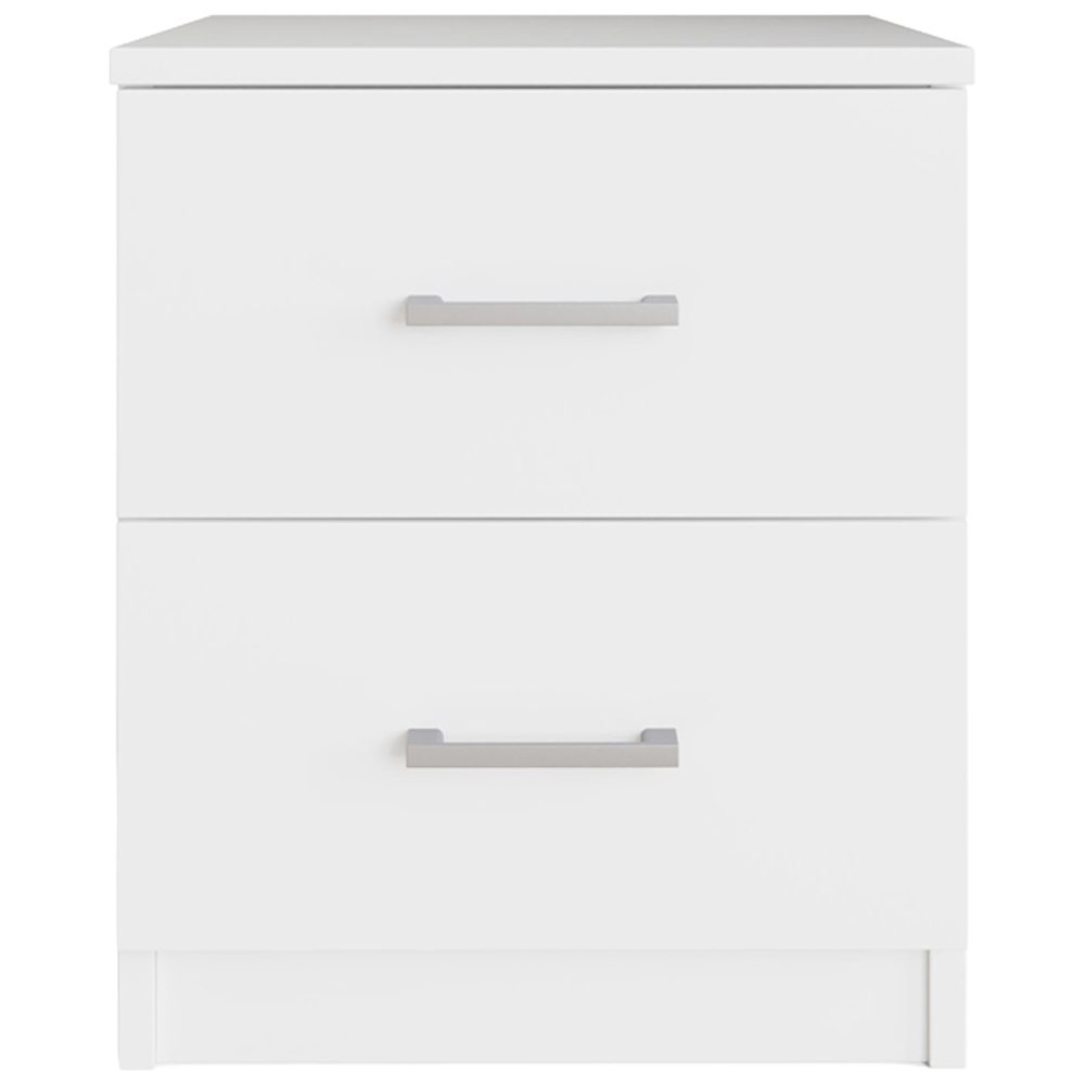 GFW Bailey 2 Drawer White Bedside Table Set of 2 Image 4