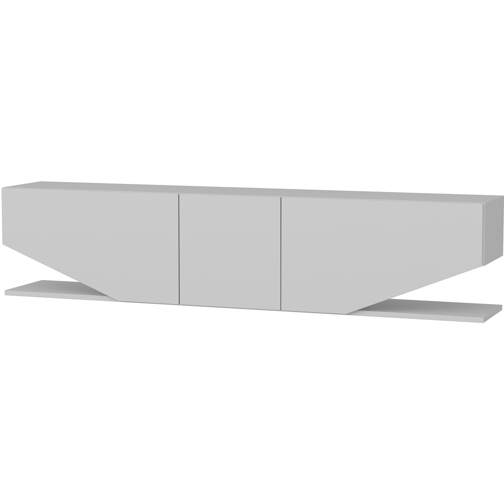 Decorotika Incia 2 Shelf 3 Door White High Gloss Modern TV Unit Image 2